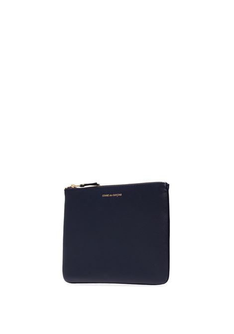 pouch zip classic line unisex navy COMME DES GARÇONS WALLET | SA5100NAVY